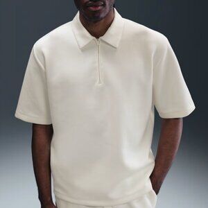 NWT Nike 24.7 ImpossiblySoft Men's Dri-FIT 1/4-Zip Polo White